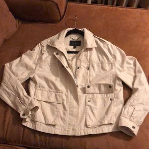 Banana Republic SZ S light Canvas cream jacket